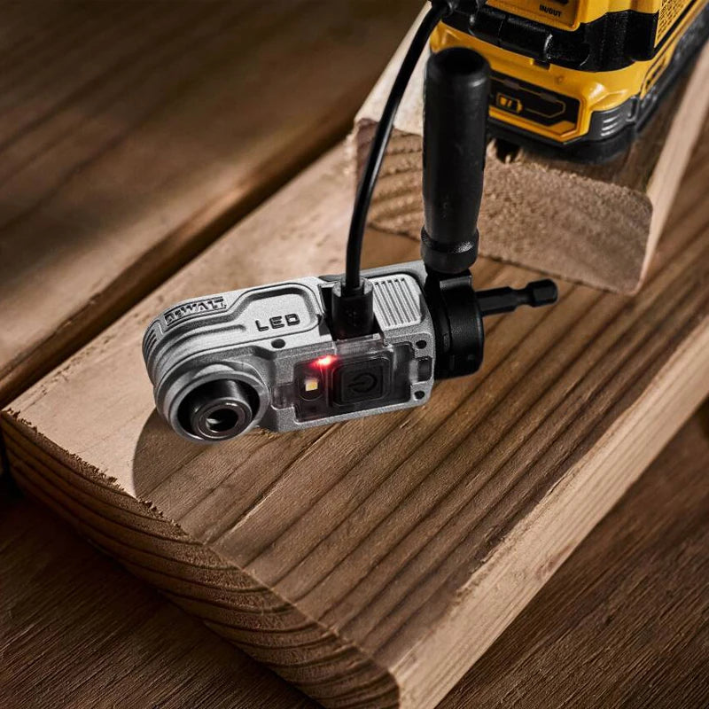 DEWALT Right Angle LED Attachment - Bright Light for Tight Spaces