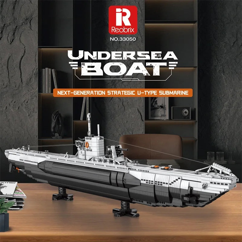 MOULD KING 3987pcs U-Boat Building Blocks - Fun Submarine Model for Kids