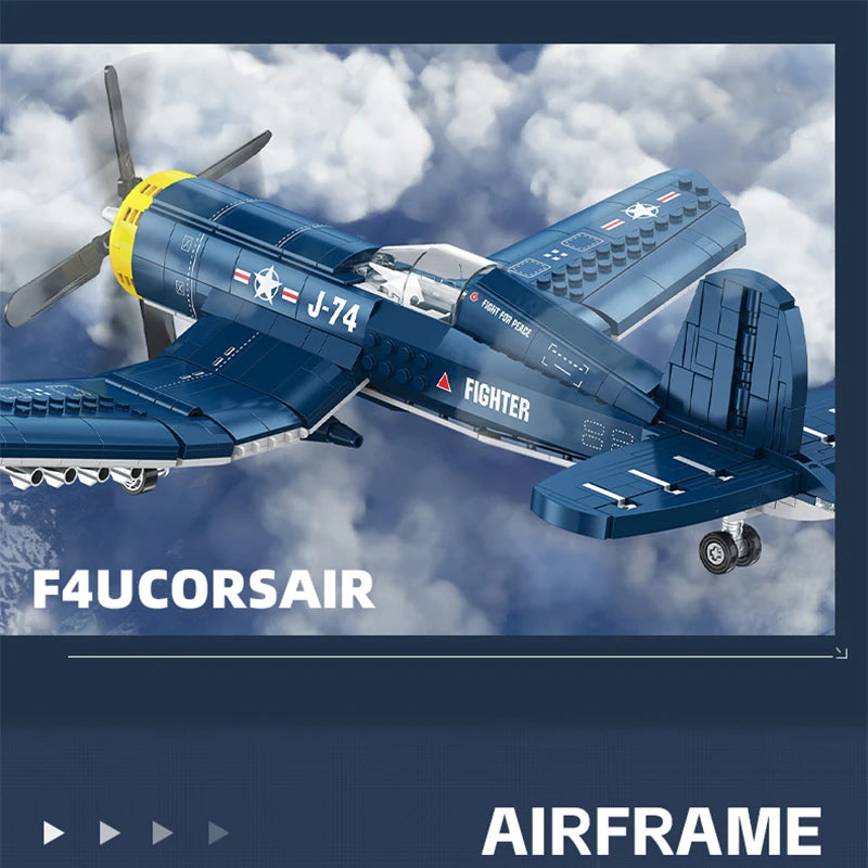 F4U Corsair Fighter Building Blocks Kit - STEM Model Experience