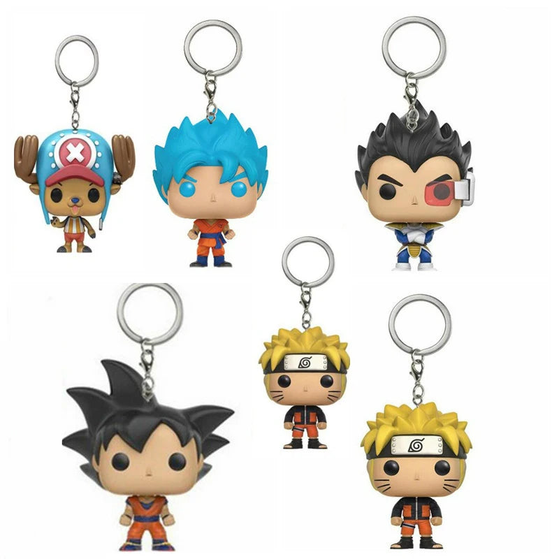 Collectible Vinyl Keychain from Anime - Goku, Vegeta, Naruto & More