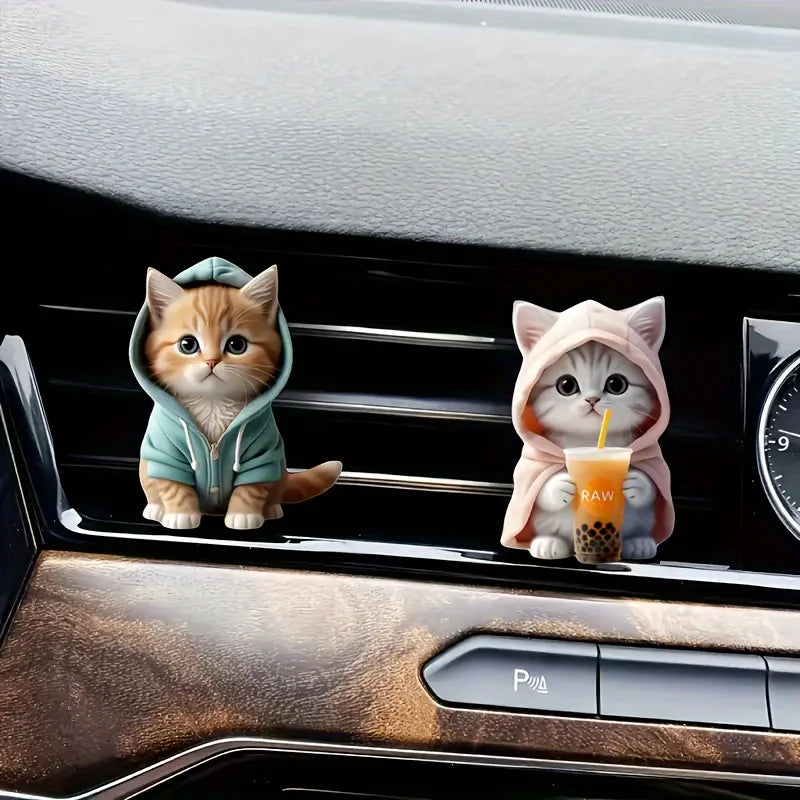 Cute Cat Aromatherapy Vent Clip - Long-Lasting Fragrance & Decor