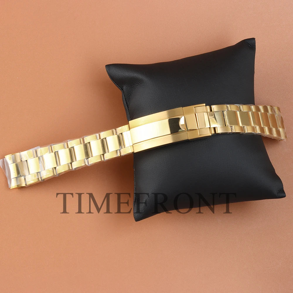 Stylish 20mm Stainless Steel Watchband - Rose Gold/Black/Gold