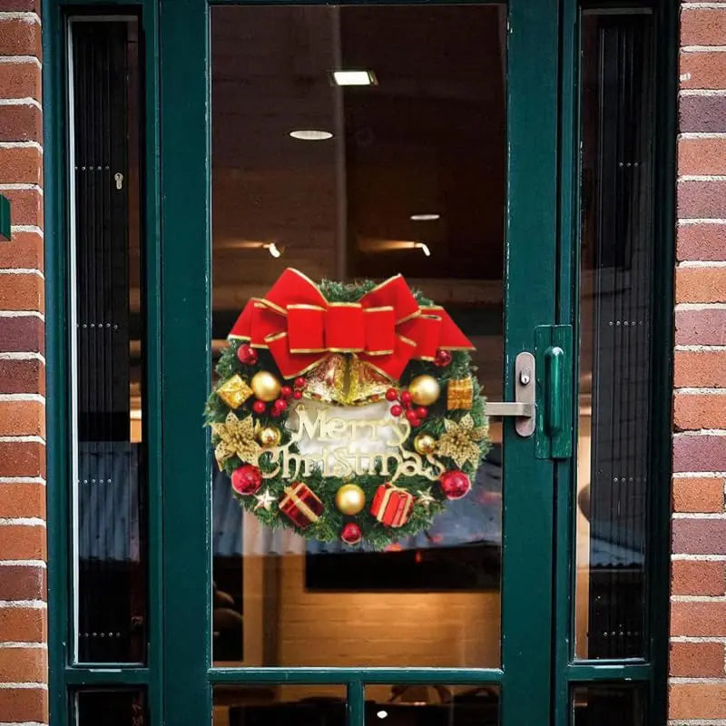 Handmade Christmas Wreath - Lifelike Festive Door & Window Decor