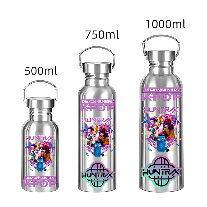 KPop Style Stainless Steel Water Bottle - 500/750/1000ML