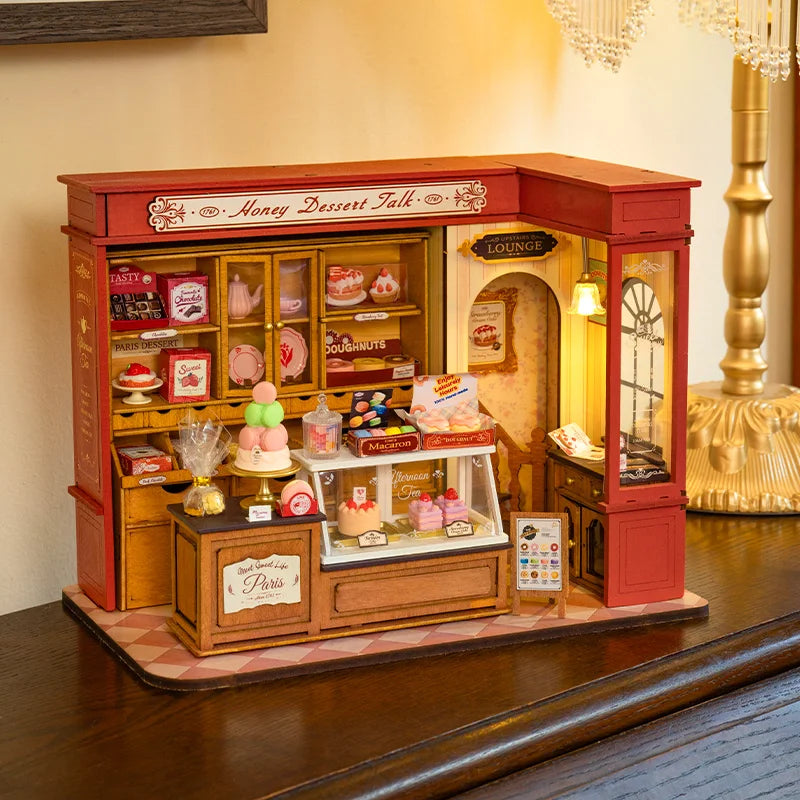 Robotime Rolife Honey Dessert Talk Miniature Dollhouse 3D Puzzle Kit