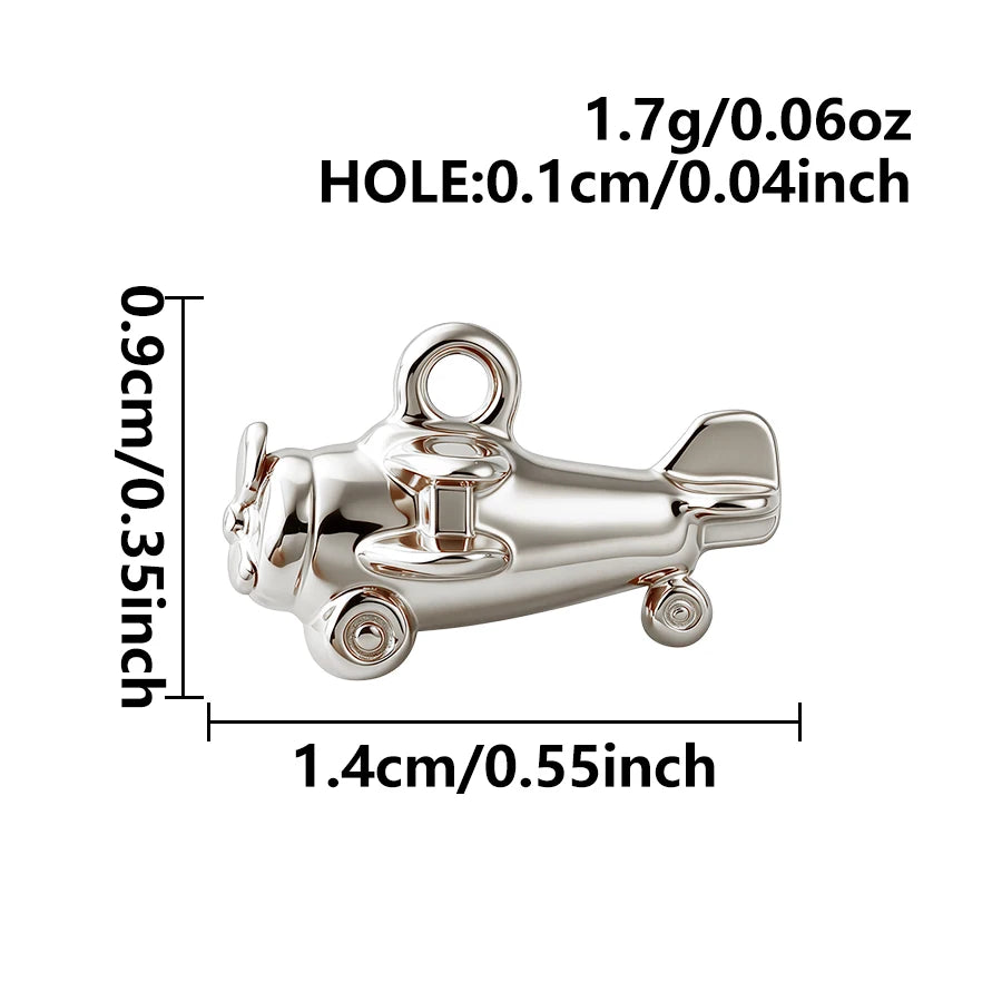 4pcs Funny Transportation Charms - Stainless Steel Pendants for DIY