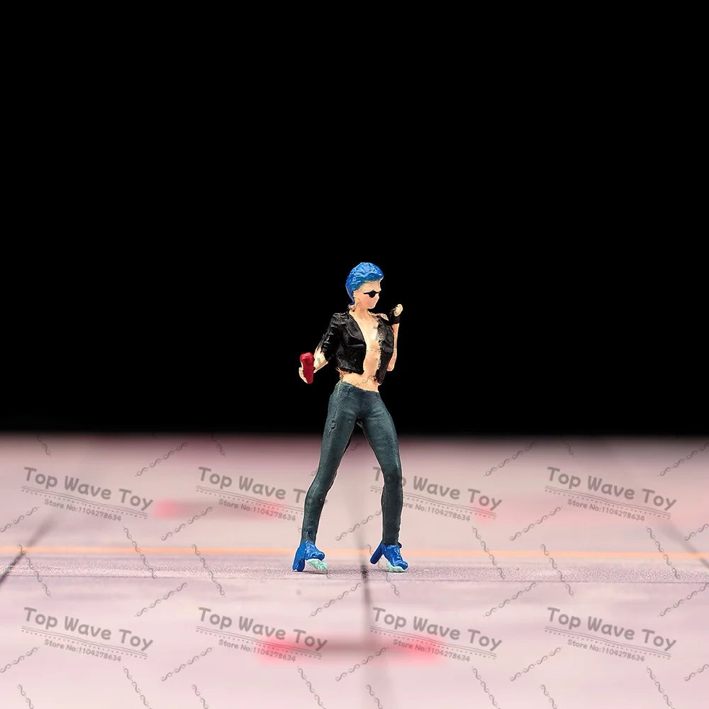 Creative Miniature Painted Figures for Car Model Photography