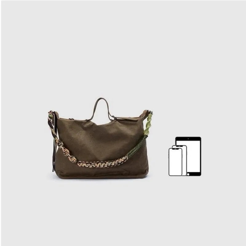 UREASTER Large Capacity Braided Rope Tote Bag - Trendy & Durable