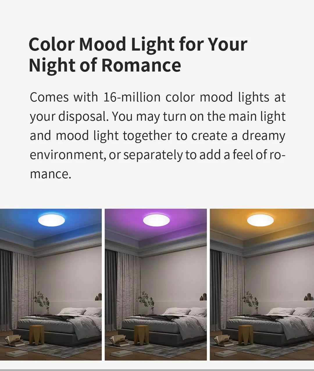 Yeelight Smart RGB Ceiling Light - Dimmable & Voice Control
