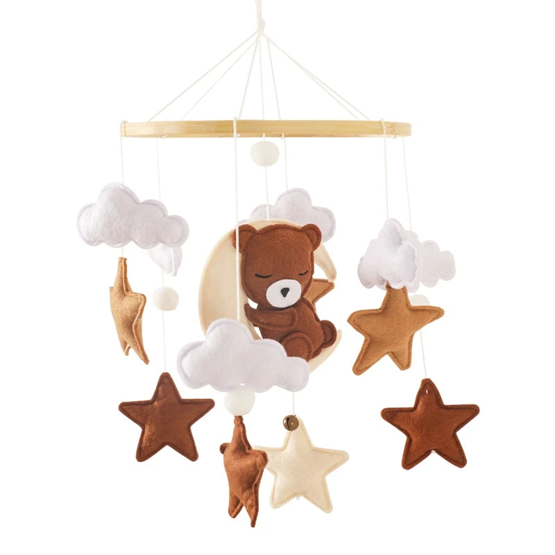 Wooden Baby Bed Bell Bracket - 0-12 Months Mobile Toy Holder