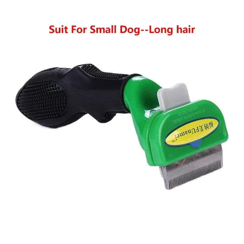 Cat & Dog Hair Removal Comb - Grooming Brush for Shedding Control