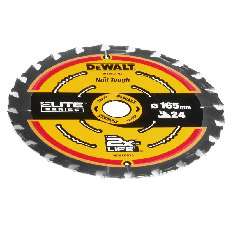 DEWALT Elite Circular Saw Blade 165mm - Choose 24T or 40T