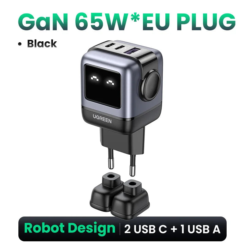 UGREEN 65W GaN Fast Charger - Unique Uno Robot Design