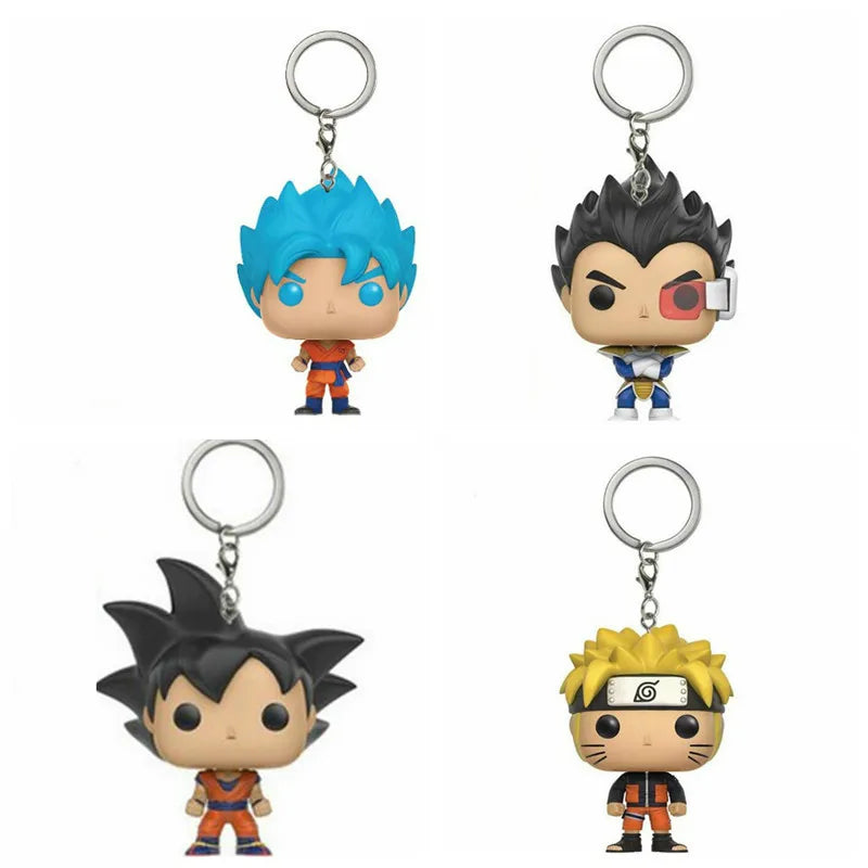 Collectible Vinyl Keychain from Anime - Goku, Vegeta, Naruto & More