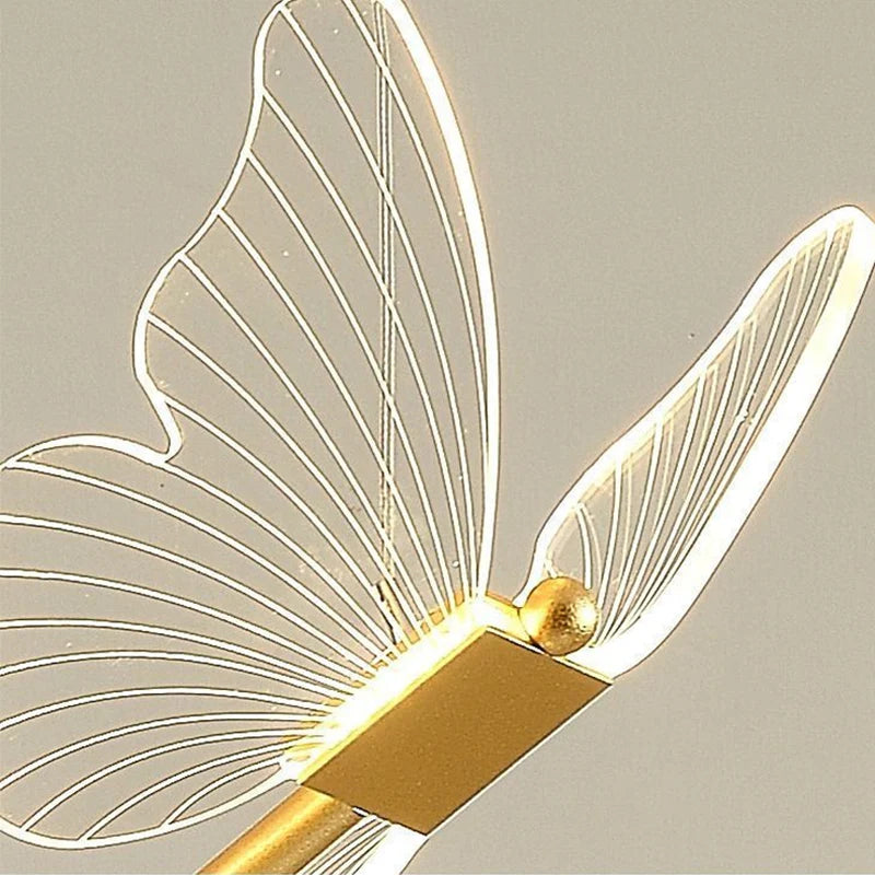 Luxury Modern Acrylic Butterfly Spiral Chandelier - Elegant Home Lighting