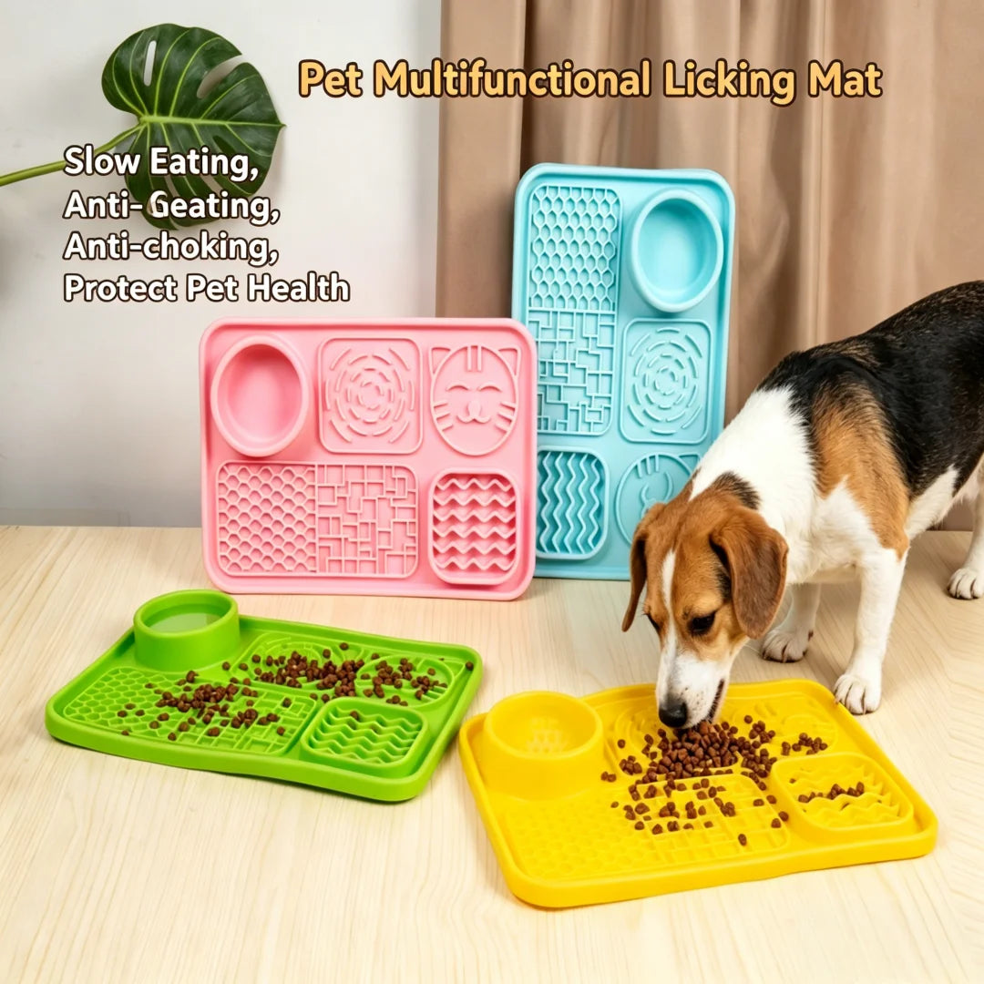 Pet Licking Mat for Dogs and Cats - Non-Slip Slow Feeding Plate