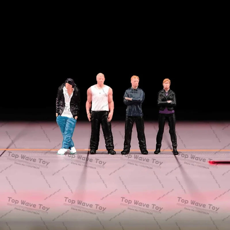 Creative Miniature Painted Figures for Car Model Photography