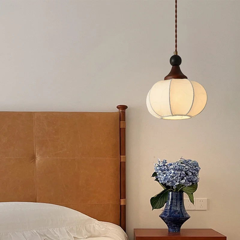 Elegant E27 LED Pendant Lamp - Vintage Solid Wood Chandelier