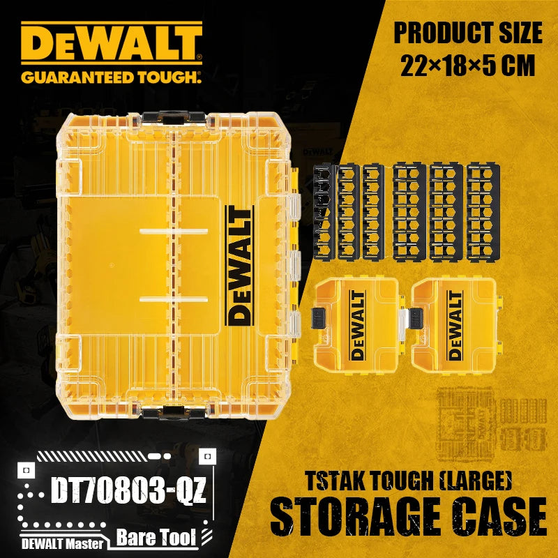 DEWALT TSTAK Tough Storage Cases & Screwdriver Bit Organizers