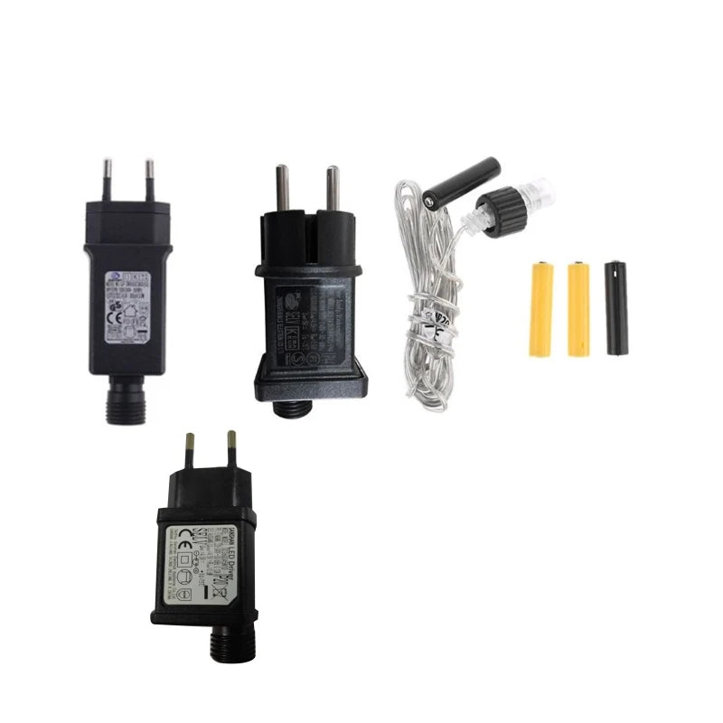 EU Plug Power Adapter - AA/AAA Battery Eliminator for LED Lights