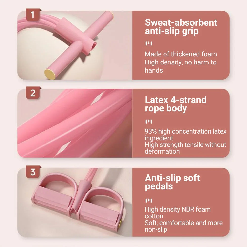 6-Tube Resistance Bands – Versatile Elastic Fitness Equipment