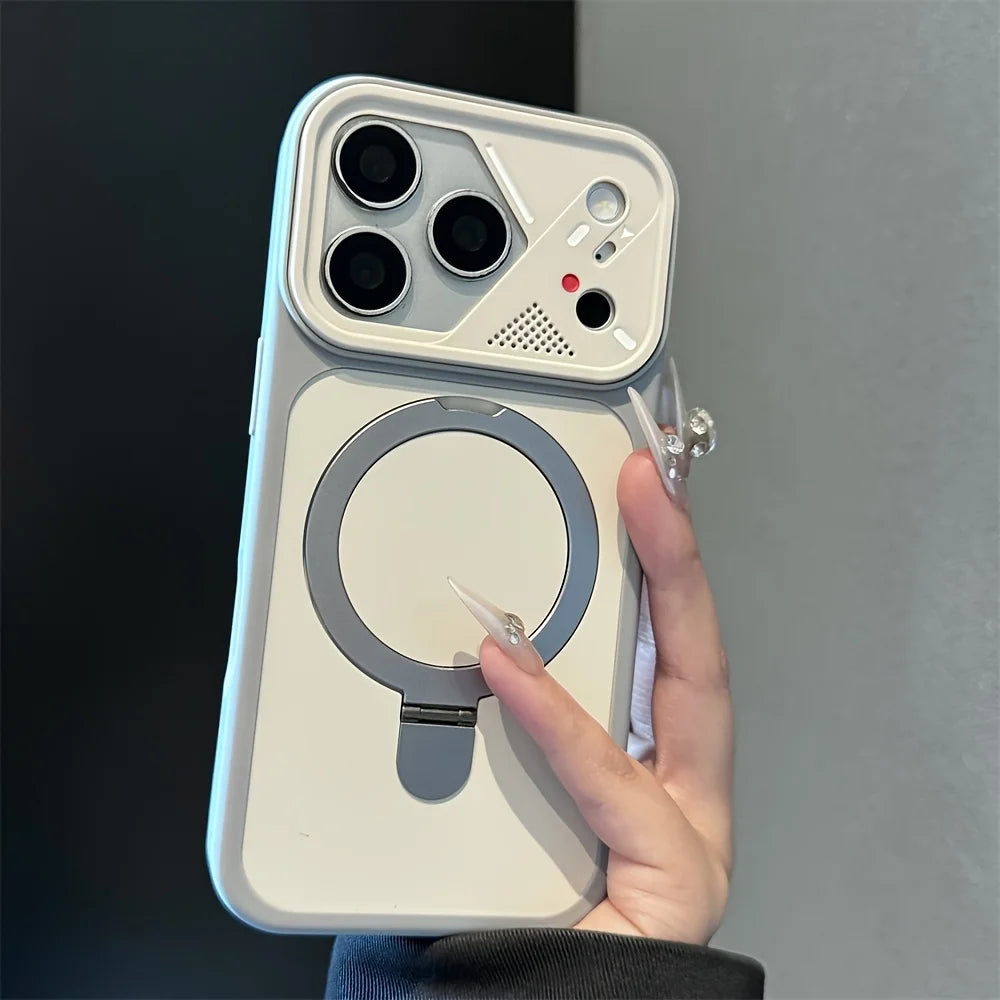 Magnetic Luxury Metal Ring Bumper Case for iPhone 17 Pro & More