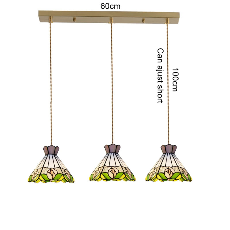 Vintage Pendant Lamp - Colorful Glass Chandelier for Home Decor