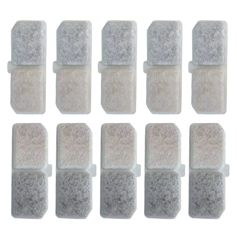10 Pack Cat Water Fountain Replacement Filters for Clean Drinking