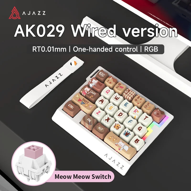 AJAZZ AK029 HE Wired Mini Mechanical Gaming Keyboard - 29 Keys