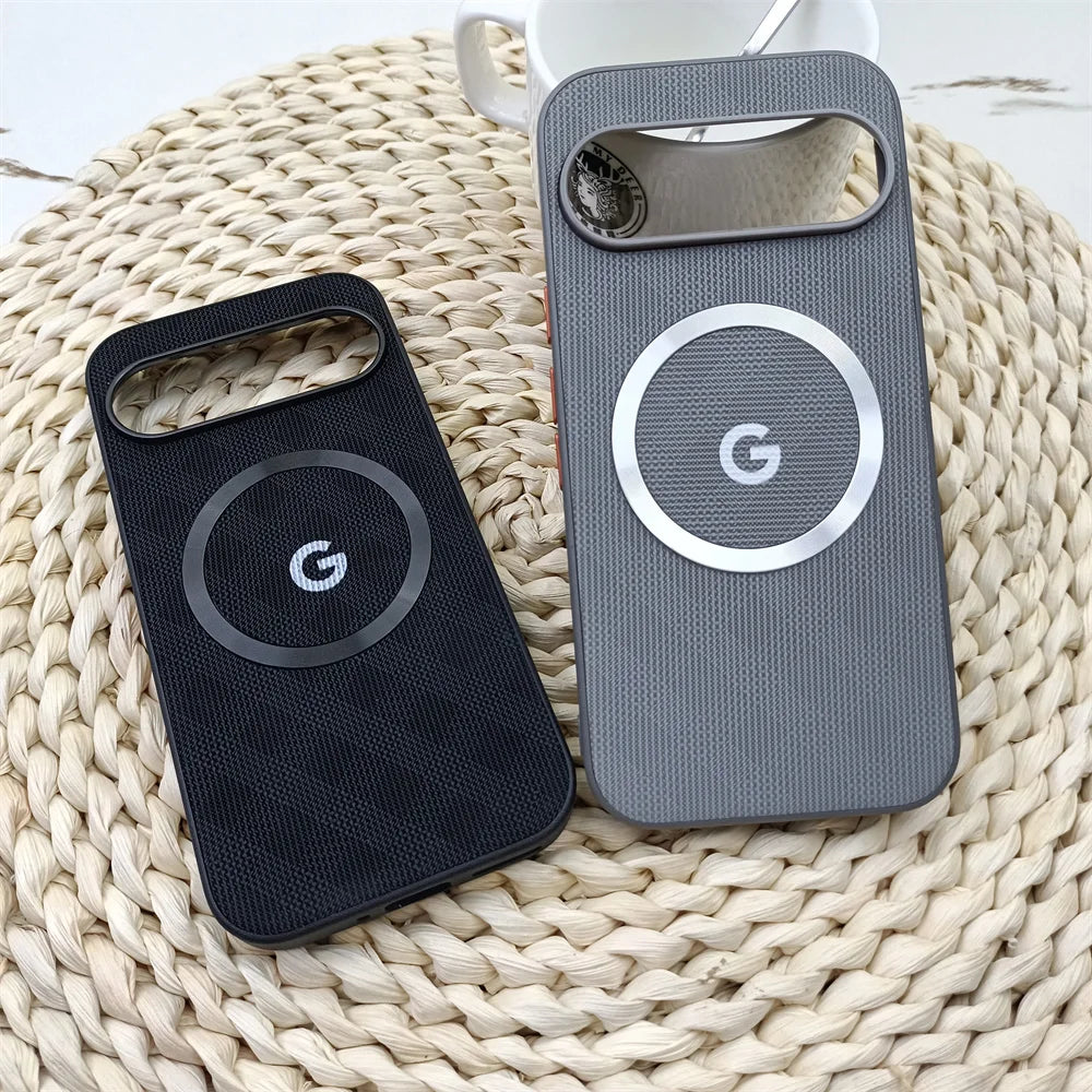 Grid Pattern Magnetic Case for Google Pixel 9/10 - Durable & Wireless