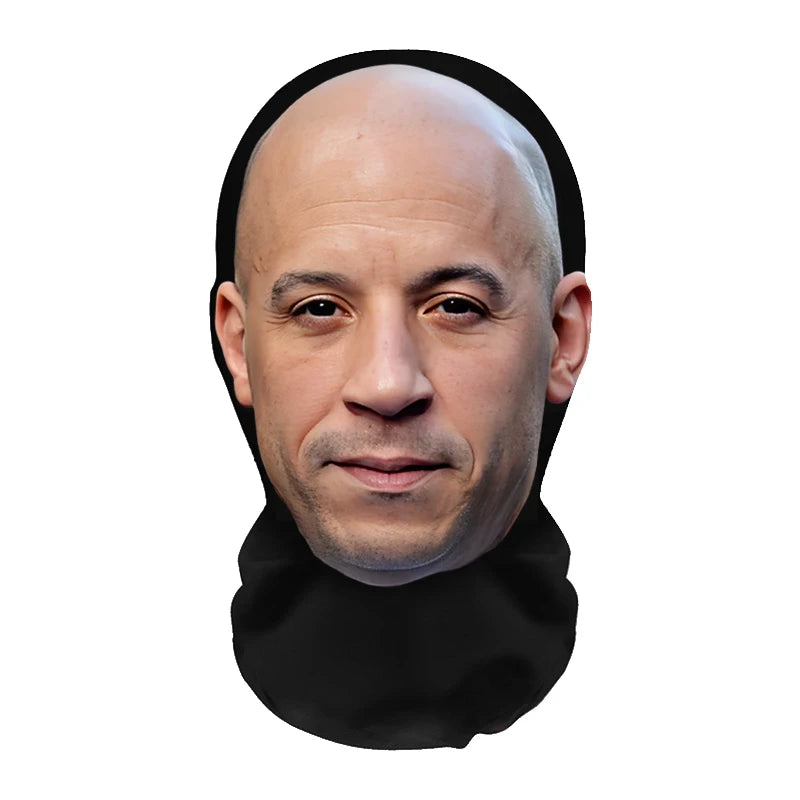 3D Realistic Full Face Halloween Mask - Funny Celebrity Balaclava