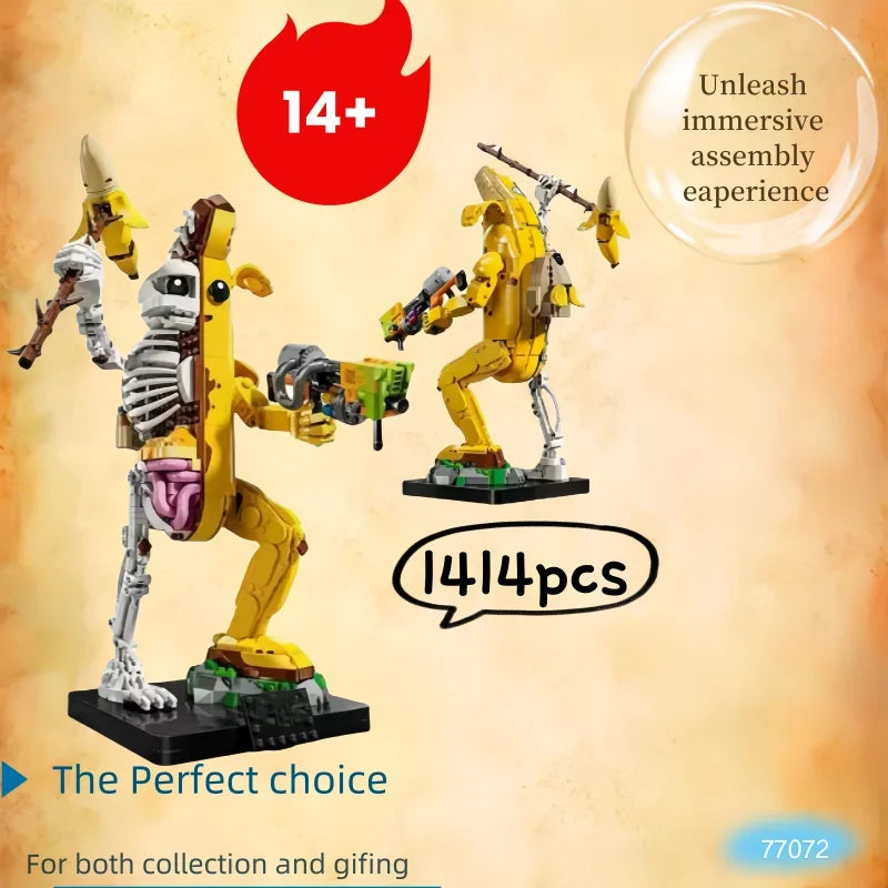 Banana Brick Set - 1414 Pieces Educational DIY Building Toys