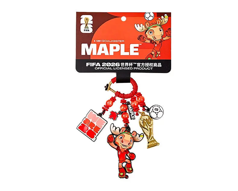 FIFA 2026 World Cup Mascot & Trophy Keychain Charm for Fans