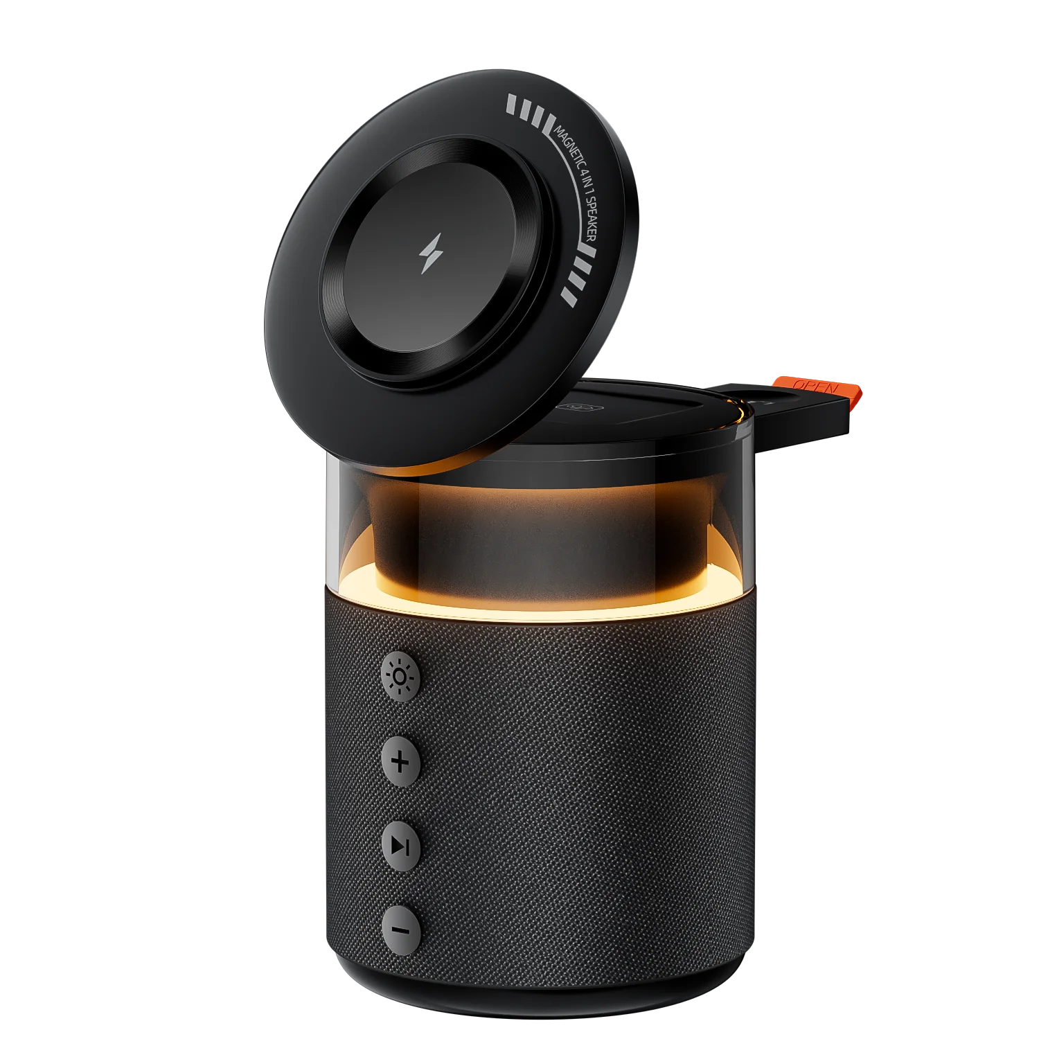 5-in-1 Magnetic Wireless Charger & Bluetooth Speaker with Night Light