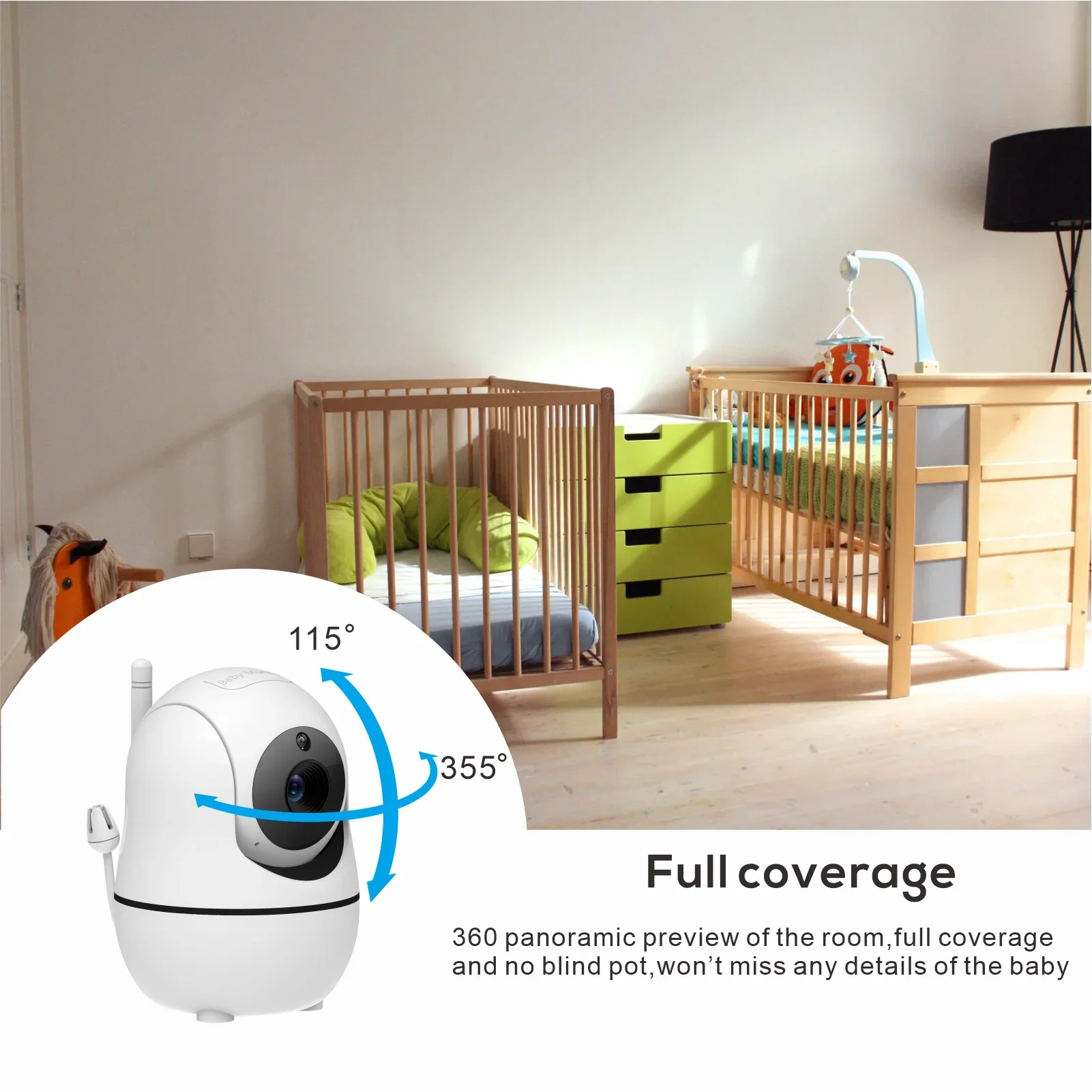 5-Inch Video Baby Monitor with 4X Zoom & 22H Battery Life