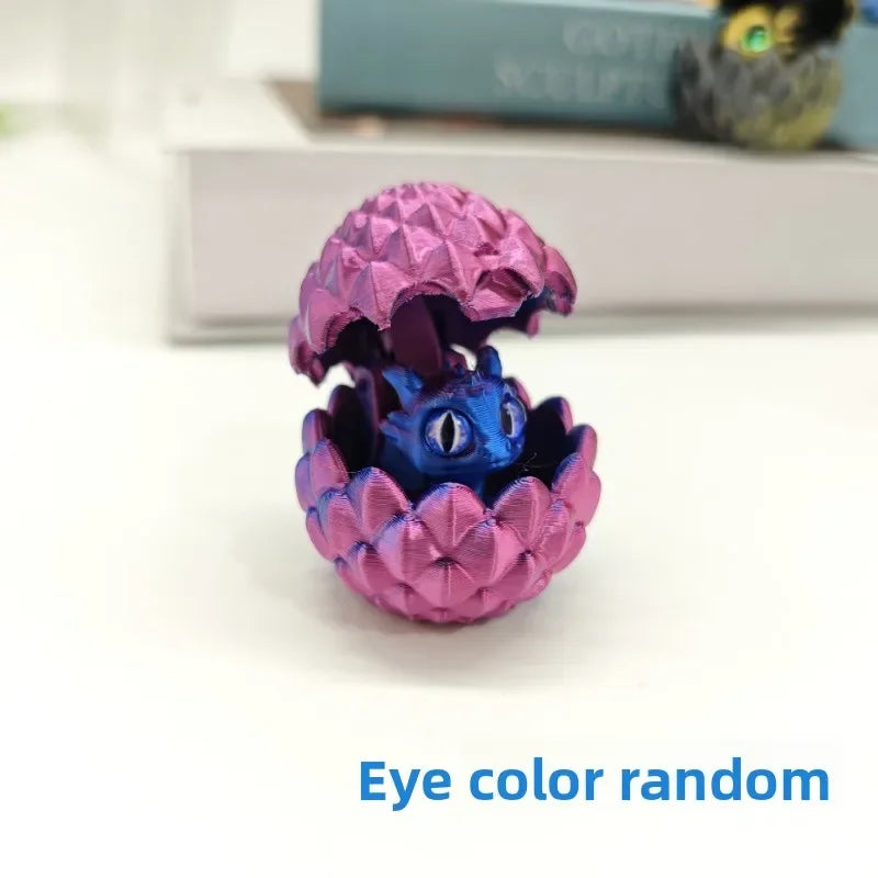 Artistic 3D Printed Dragon Egg Statue - Unique Home Decoration
