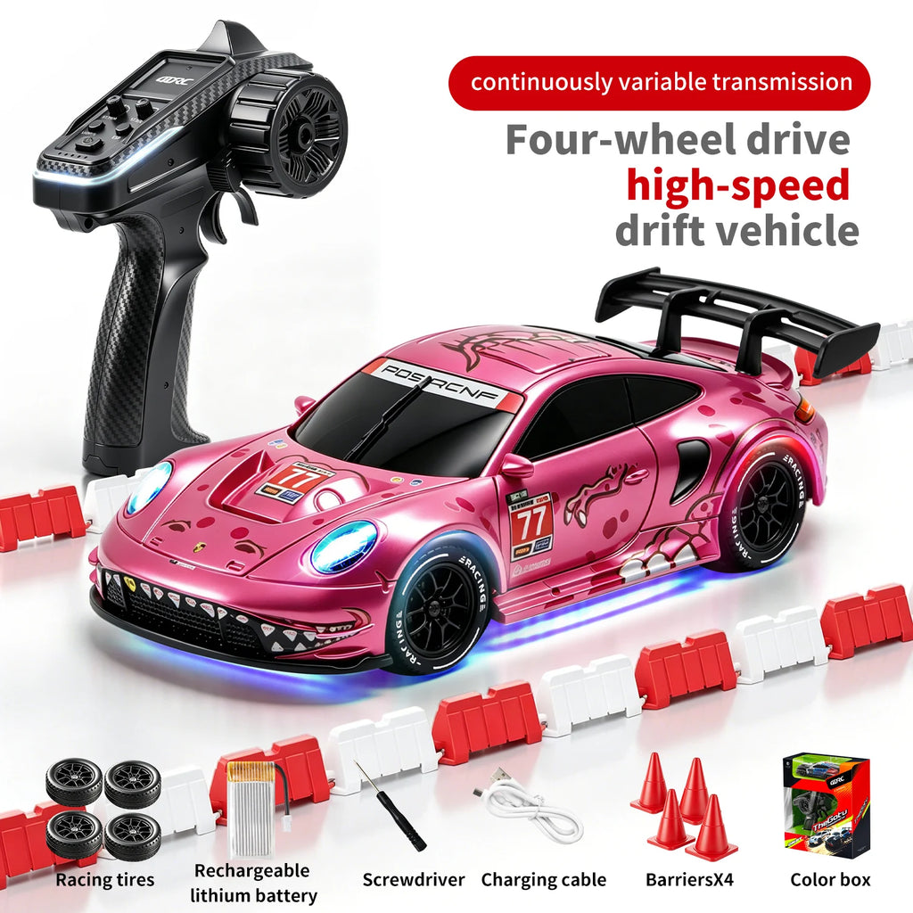 4DRC Mini RC Racing Car - 4WD Pocket Drift 1:43 High-Speed Toy