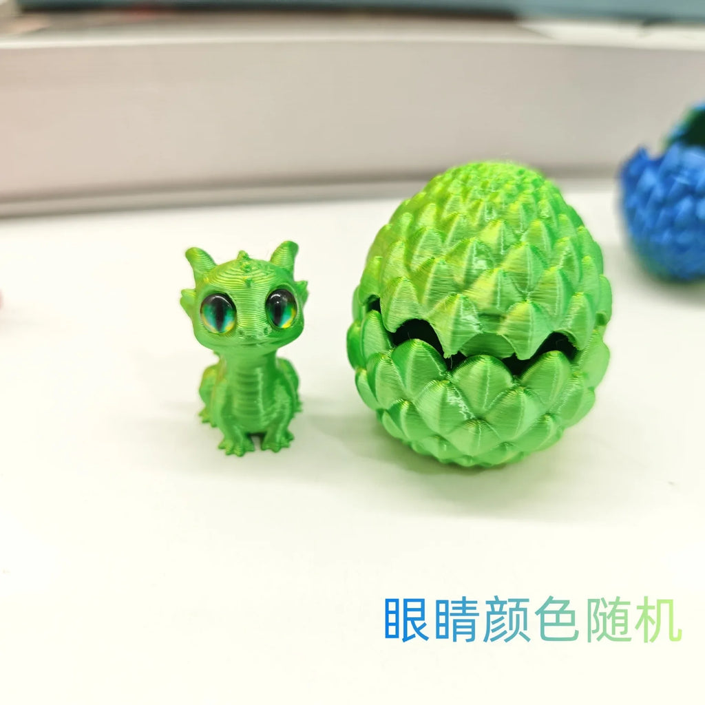 Artistic 3D Printed Dragon Egg Statue - Unique Home Decoration