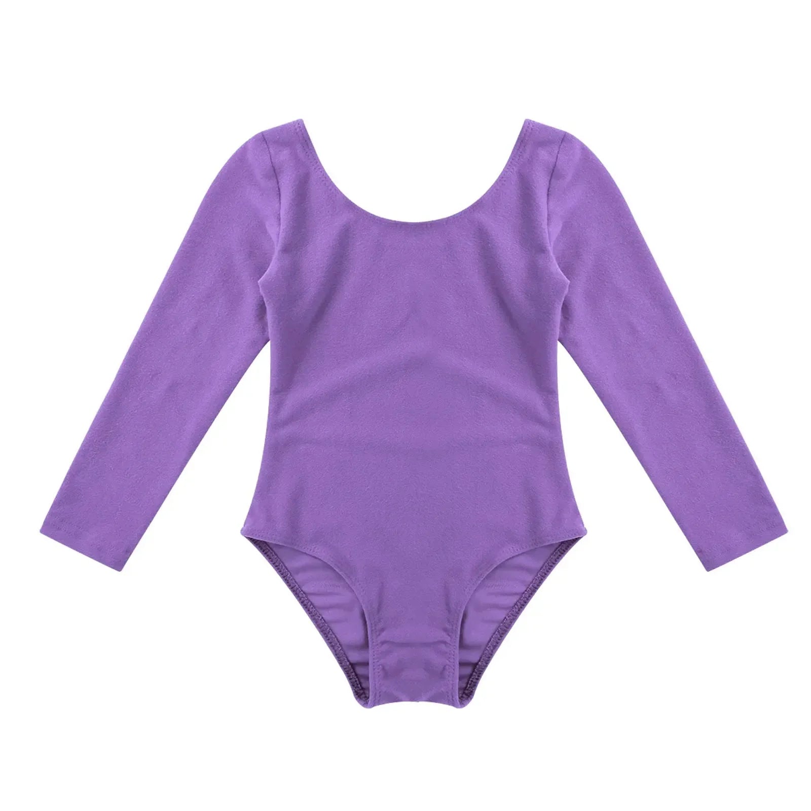 Girls Long Sleeve Ballet Leotard - Soft & Stretchy Dance Costume
