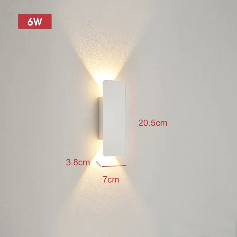 18W Outdoor Waterproof LED Wall Lamp - Modern Aluminum Design