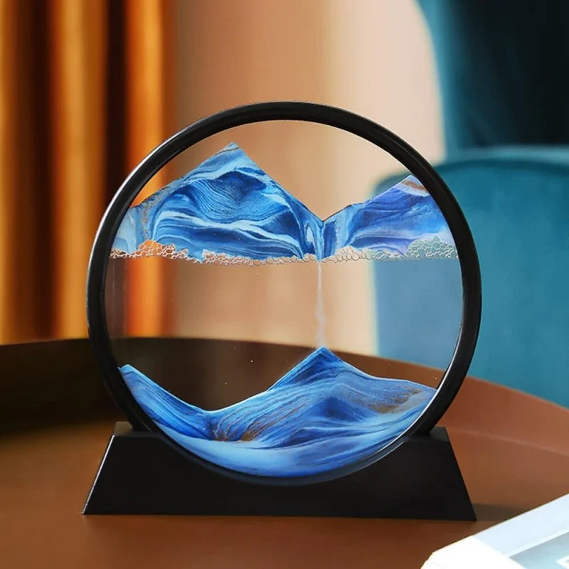 Beautiful 3D Hourglass Moving Sand Art for Relaxing Home Office Decor