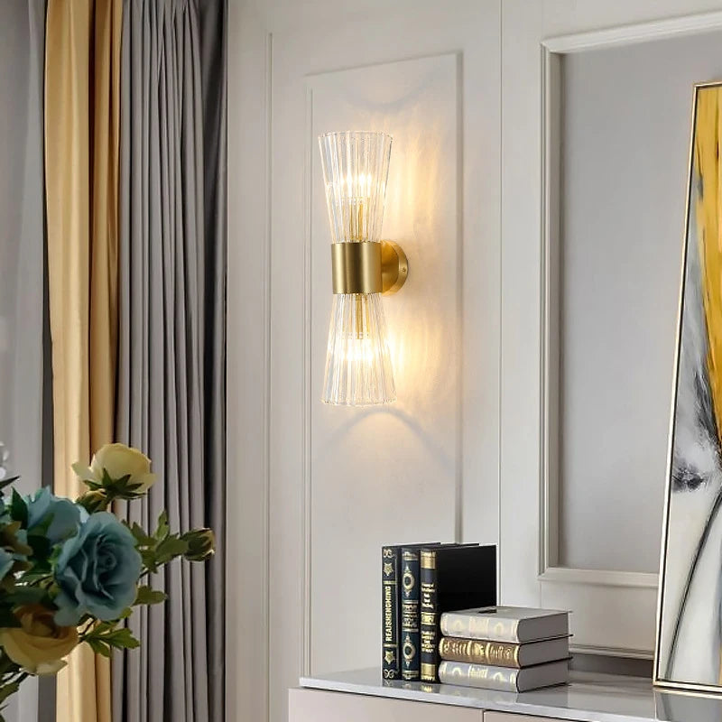 Luxurious Gold LED Wall Lamp for Bedroom & Living Room Lighting