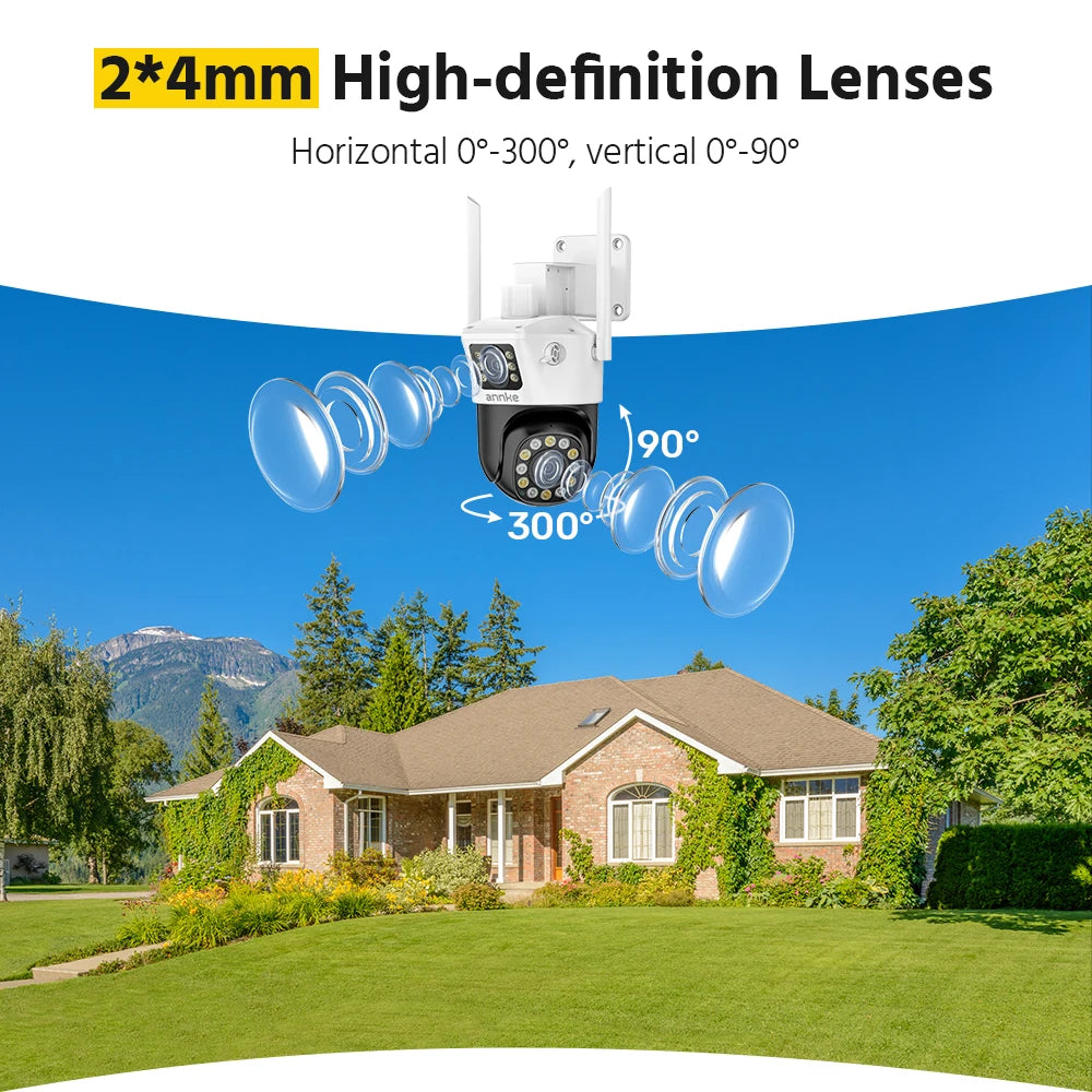 ANNKE 6MP Dual-Lens Outdoor WiFi PT Camera with Dual Light & Audio