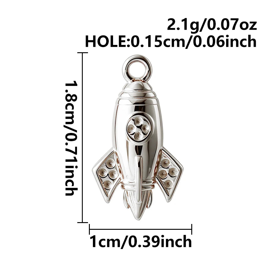 4pcs Funny Transportation Charms - Stainless Steel Pendants for DIY