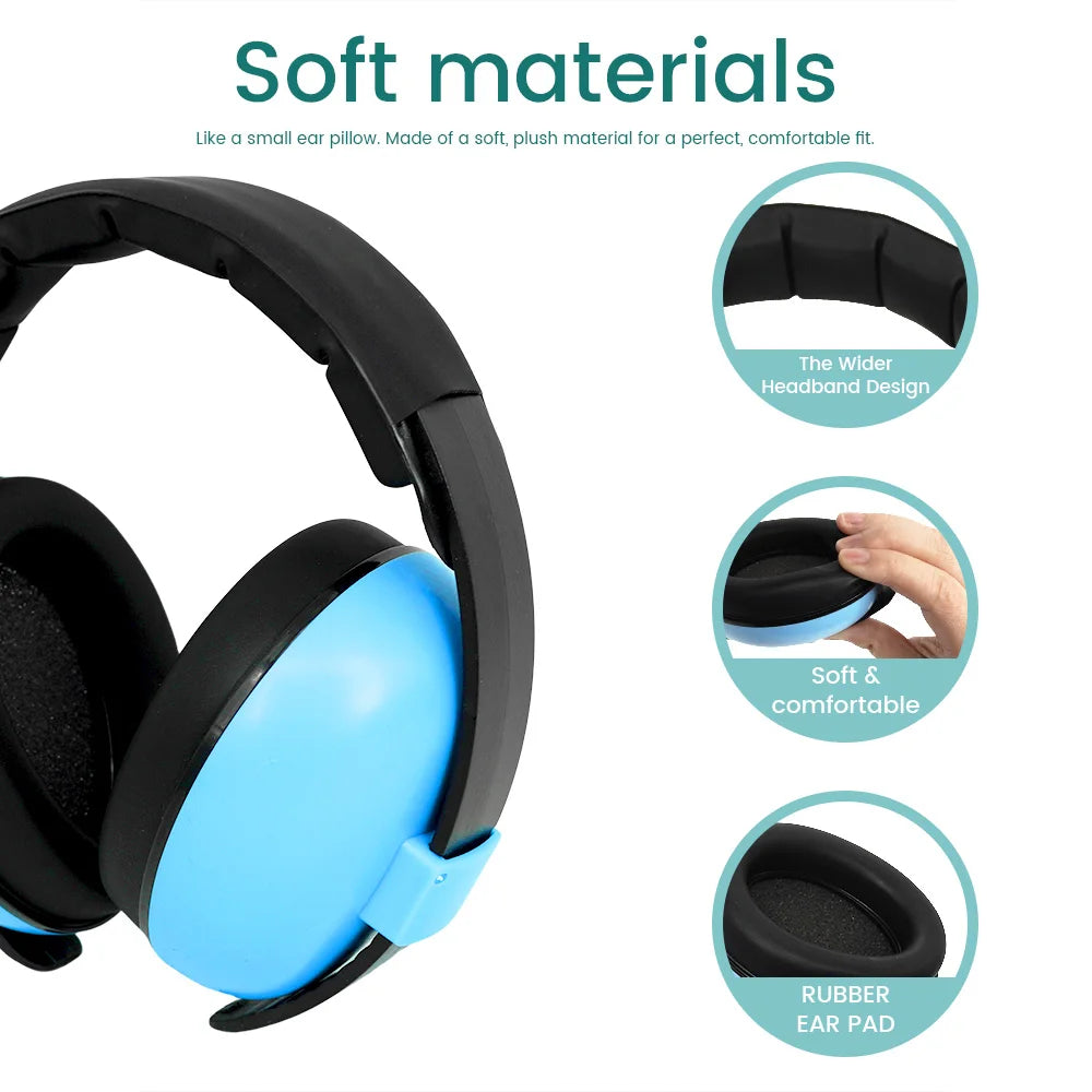 Noise Reduction Baby Ear Muffs with Adjustable Headband - Comfort & Protection