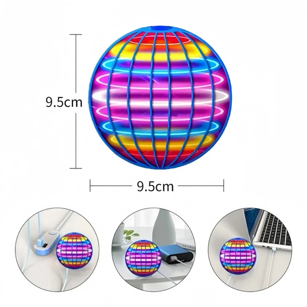 Flying LED Cosmic Globe - Hand Controlled 360° Rotating Ball Toy