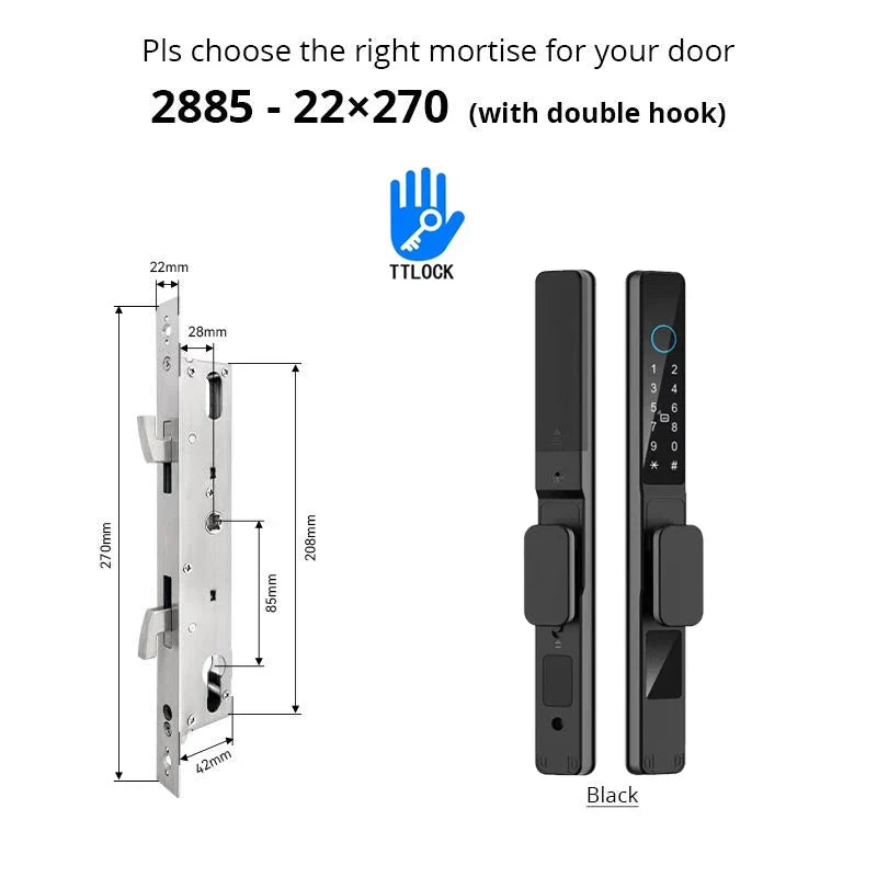 Smart Waterproof Sliding Door Lock with TTLock & Alexa Integration