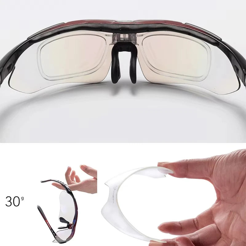 ROCKBROS Polarized Cycling Sunglasses with 5 Interchangeable Lenses