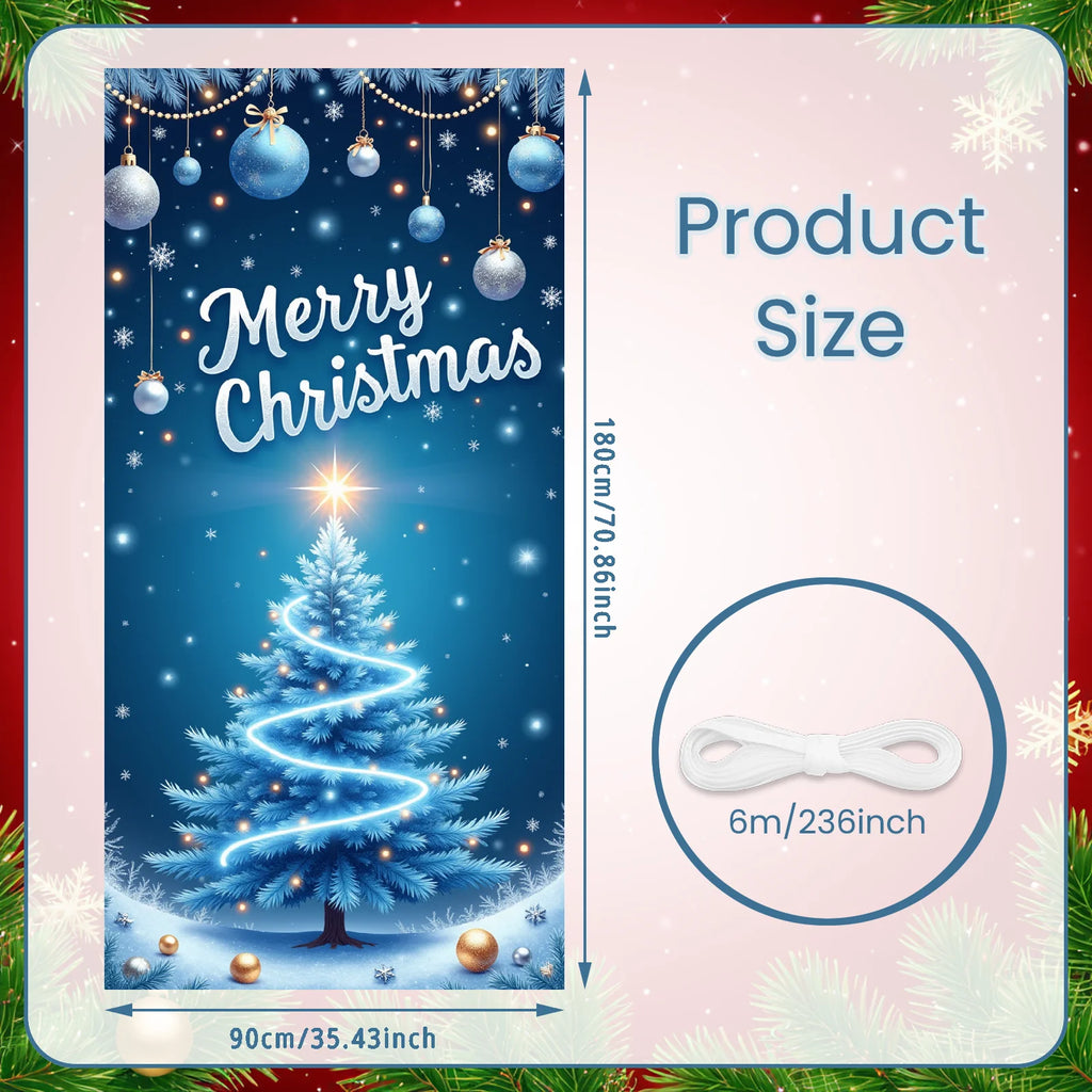 Elegant Christmas Tree Banner | Festive Holiday Decoration