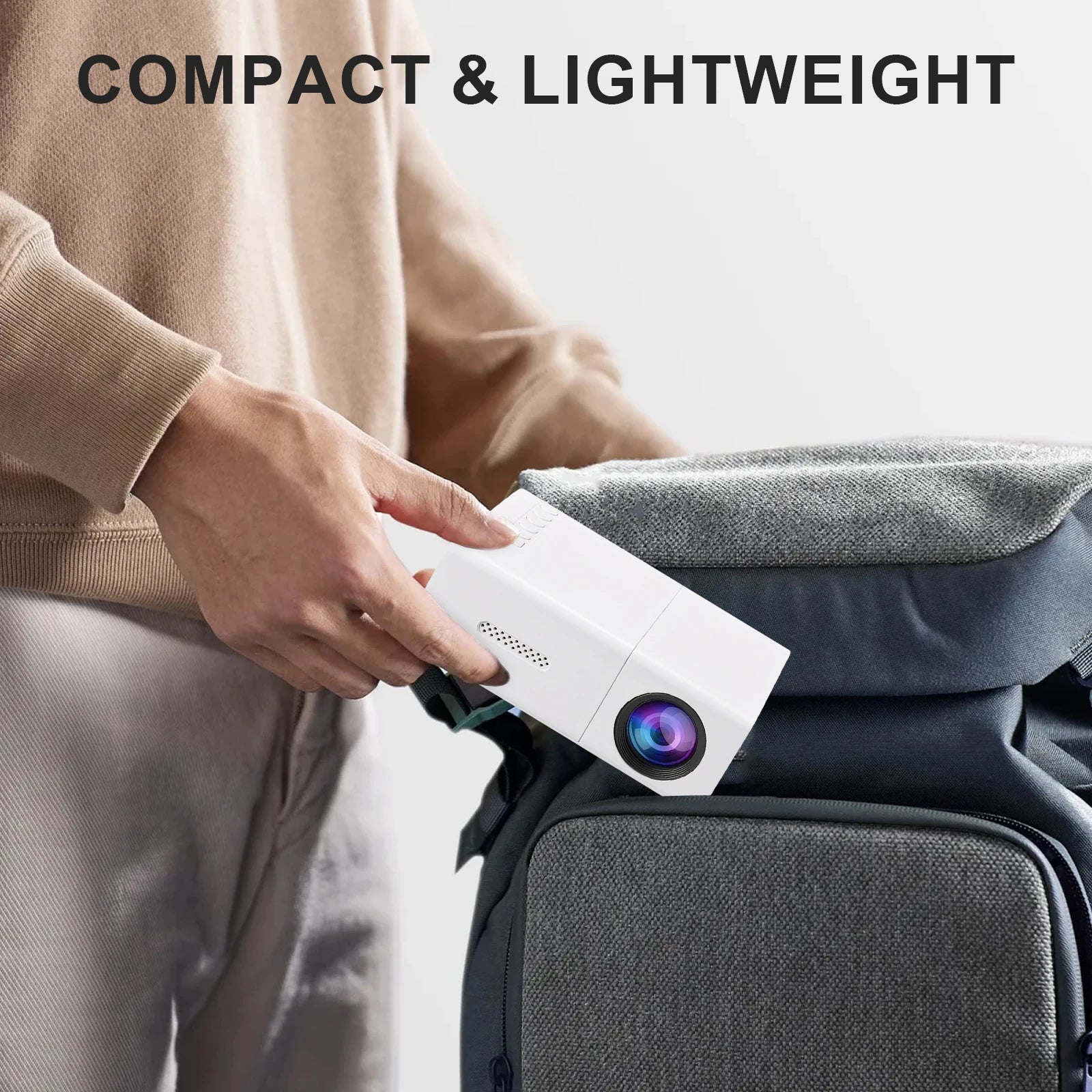 1080P LED Mini Projector - Portable 4K HD Projector with Remote Control